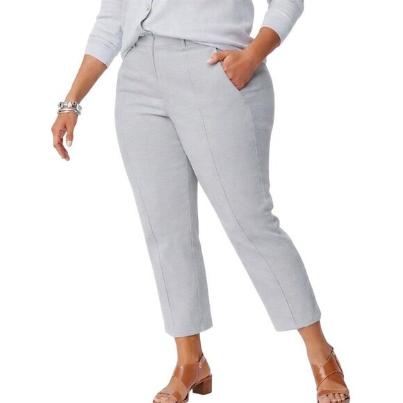 J. Jill Pants - J. Jill Pintucked Linen-Stretch Slim-Leg Pants Size 2X NWOT